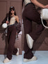 WIDE LEG džinsa bikses "RELATIONSHIP 9215-26"- CHOCO